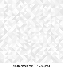 Triangles background texture. Geometric pattern. Abstract white and light grey triangles vector. Polygon triangle background design