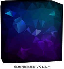 triangles background. various caliber blue and violet and black square

