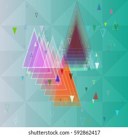 triangles background vector