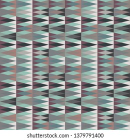 Triangles background. Vector geometric seamless pattern in pastel retro colors and simple shapes.