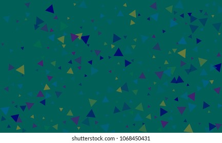 Triangles background vector. Retro pattern of geometric shapes. Colorful gradient mosaic backdrop consisting of colored triangles. Modern overlapping triangles. Modern abstract polygonal background.