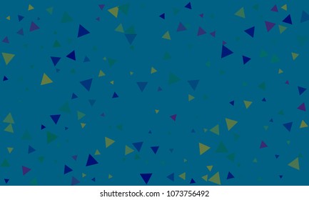 Triangles background vector. Retro pattern of geometric shapes. Colorful gradient mosaic backdrop consisting of colored triangles. Modern overlapping triangles. Modern abstract polygonal background.