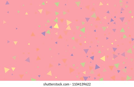 Triangles background vector. Retro pattern of geometric shapes. Colorful gradient mosaic backdrop consisting of colored triangles. Modern overlapping triangles. Modern abstract polygonal background.