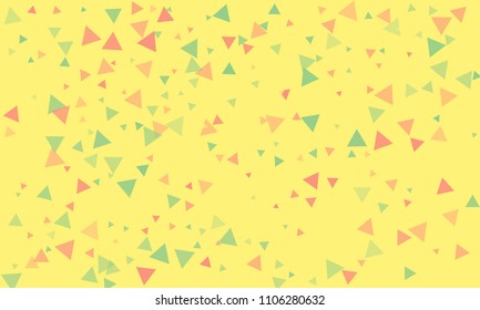 Triangles background vector. Retro pattern of geometric shapes. Colorful gradient mosaic backdrop consisting of colored triangles. Modern overlapping triangles. Modern abstract polygonal background.