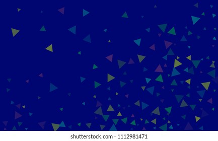 Triangles background vector. Retro pattern of geometric shapes. Colorful gradient mosaic backdrop consisting of colored triangles. Modern overlapping triangles. Modern abstract polygonal background.
