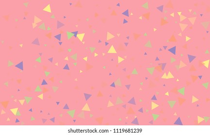 Triangles background vector. Retro pattern of geometric shapes. Colorful gradient mosaic backdrop consisting of colored triangles. Modern overlapping triangles. Modern abstract polygonal background.