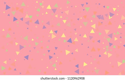 Triangles background vector. Retro pattern of geometric shapes. Colorful gradient mosaic backdrop consisting of colored triangles. Modern overlapping triangles. Modern abstract polygonal background.