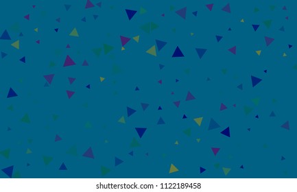 Triangles background vector. Retro pattern of geometric shapes. Colorful gradient mosaic backdrop consisting of colored triangles. Modern overlapping triangles. Modern abstract polygonal background.