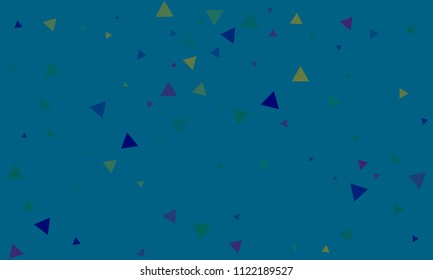 Triangles background vector. Retro pattern of geometric shapes. Colorful gradient mosaic backdrop consisting of colored triangles. Modern overlapping triangles. Modern abstract polygonal background.