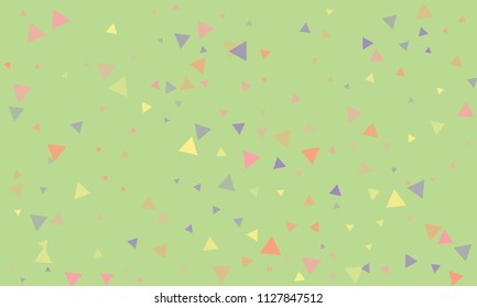 Triangles background vector. Retro pattern of geometric shapes. Colorful gradient mosaic backdrop consisting of colored triangles. Modern overlapping triangles. Modern abstract polygonal background.