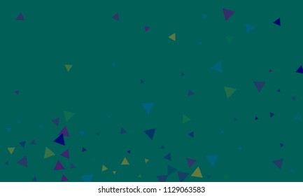 Triangles background vector. Retro pattern of geometric shapes. Colorful gradient mosaic backdrop consisting of colored triangles. Modern overlapping triangles. Modern abstract polygonal background.