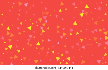 Triangles background vector. Retro pattern of geometric shapes. Colorful gradient mosaic backdrop consisting of colored triangles. Modern overlapping triangles. Modern abstract polygonal background.