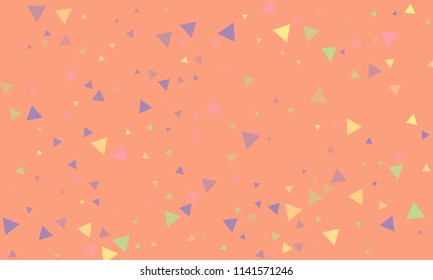 Triangles background vector. Retro pattern of geometric shapes. Colorful gradient mosaic backdrop consisting of colored triangles. Modern overlapping triangles. Modern abstract polygonal background.