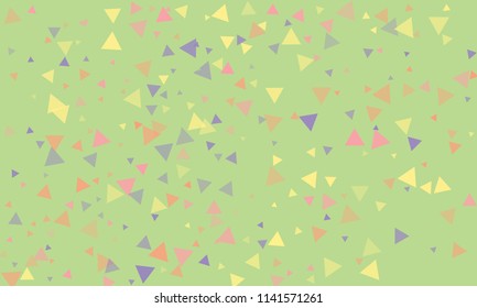 Triangles background vector. Retro pattern of geometric shapes. Colorful gradient mosaic backdrop consisting of colored triangles. Modern overlapping triangles. Modern abstract polygonal background.