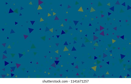 Triangles background vector. Retro pattern of geometric shapes. Colorful gradient mosaic backdrop consisting of colored triangles. Modern overlapping triangles. Modern abstract polygonal background.