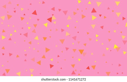 Triangles background vector. Retro pattern of geometric shapes. Colorful gradient mosaic backdrop consisting of colored triangles. Modern overlapping triangles. Modern abstract polygonal background.
