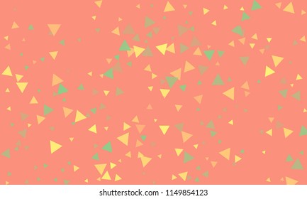 Triangles background vector. Retro pattern of geometric shapes. Colorful gradient mosaic backdrop consisting of colored triangles. Modern overlapping triangles. Modern abstract polygonal background.