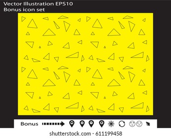 Triangles, background, wallpaper, icon, vector illustration of Eps10
