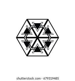 Triangles. Banners, Insignias , Logos, Icons, Labels and Badges Set . vector blank Aztec, hipster Elements.Modern geometric shapes in various forms.