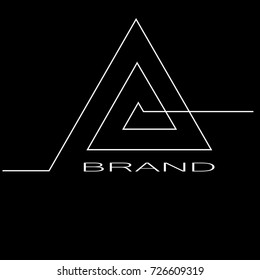 triangles black background / abstract / business logo