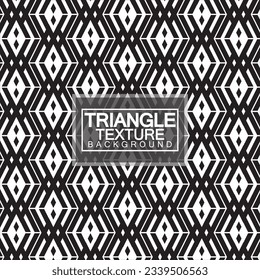 Triángulos, Color negro y blanco Resumen Patrón geométrico sin foco, textura moderna y elegante. Ilustración vectorial.