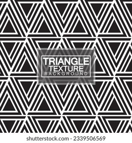 Dreiecke, Schwarz-Weiß-Abstraktes Nahtloses geometrisches Muster, Moderne stilvolle Textur. Vektorgrafik.