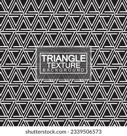 Triángulos, Color negro y blanco Resumen Patrón geométrico sin foco, textura moderna y elegante. Ilustración vectorial.
