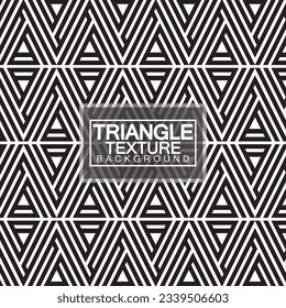 Dreiecke, Schwarz-Weiß-Abstraktes Nahtloses geometrisches Muster, Moderne stilvolle Textur. Vektorgrafik.