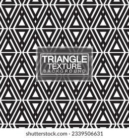 Triangles, Black and White Abstract Seamless Geometric Pattern, Modern stylish texture. Vector Illustration.