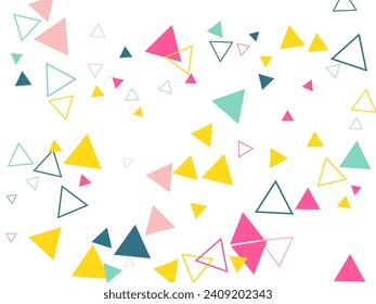 Triangles Burst Falling Confetti. Exploded Star Sparkle. Triangular pattern with gradient for your business design.