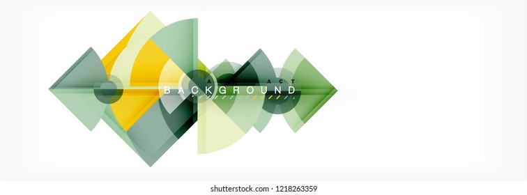 Dreiecke und kreisgeometrischer Hintergrund, modernes Design