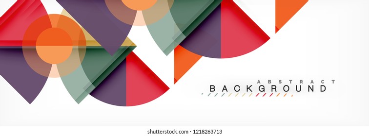 Dreiecke und kreisgeometrischer Hintergrund, modernes Design