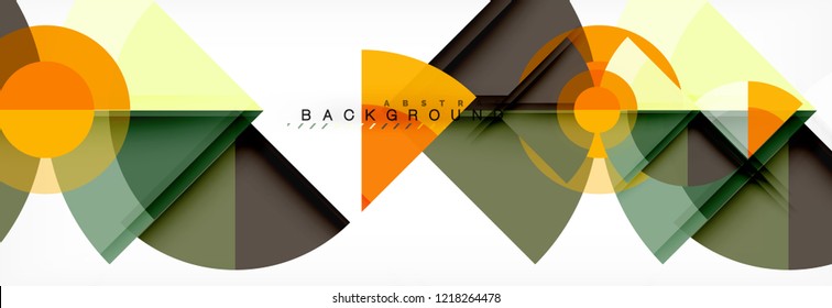 Dreiecke und kreisgeometrischer Hintergrund, modernes Design