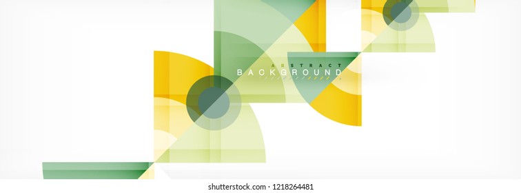 Triangles and circle geometric background, modern design