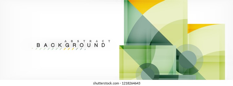 Triangles and circle geometric background, modern design