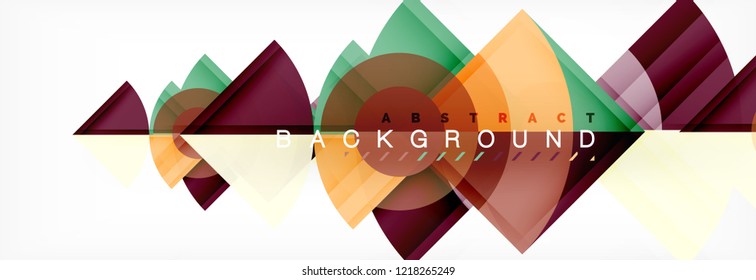 Dreiecke und kreisgeometrischer Hintergrund, modernes Design