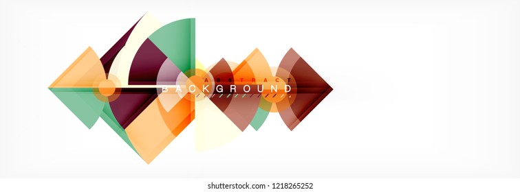 Triángulos y fondo geométrico circular, diseño moderno