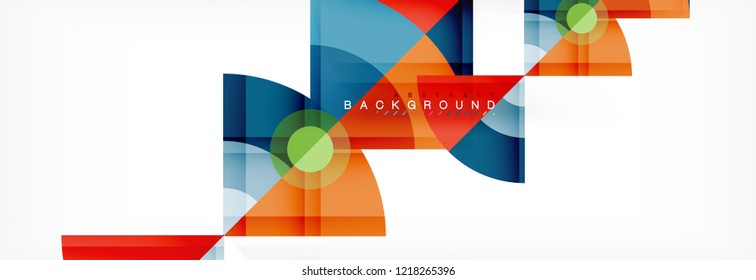 Triángulos y fondo geométrico circular, diseño moderno