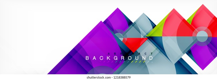 Dreiecke und kreisgeometrischer Hintergrund, modernes Design