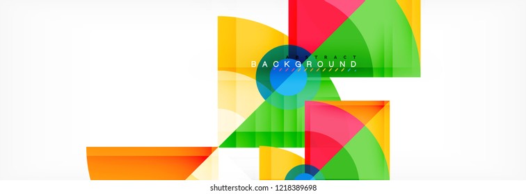 Triangles and circle geometric background, modern design