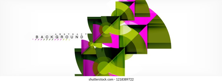 Dreiecke und kreisgeometrischer Hintergrund, modernes Design