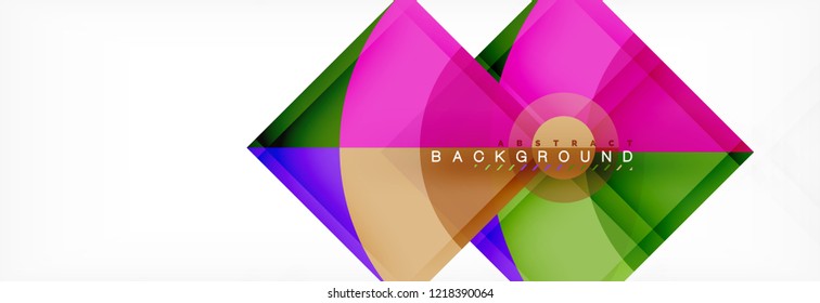 Triangles and circle geometric background, modern design