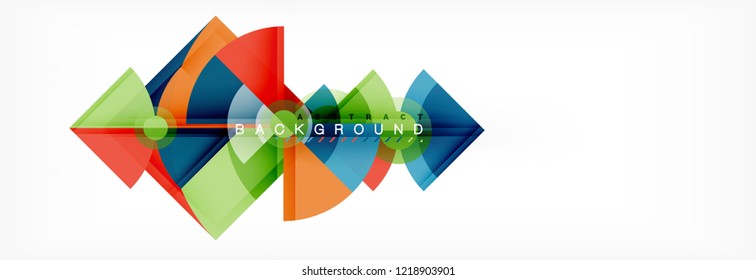 Triángulos y fondo geométrico circular, diseño moderno