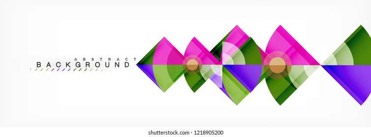 Dreiecke und kreisgeometrischer Hintergrund, modernes Design
