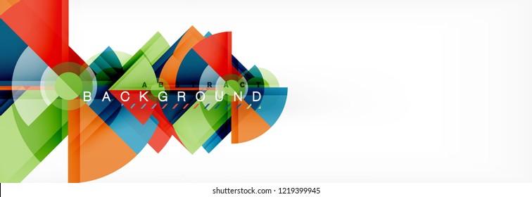Dreiecke und kreisgeometrischer Hintergrund, modernes Design