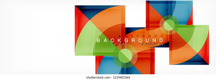 Triangles and circle geometric background, modern design
