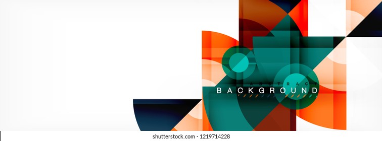 Dreiecke und kreisgeometrischer Hintergrund, modernes Design