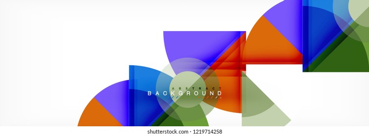 Dreiecke und kreisgeometrischer Hintergrund, modernes Design