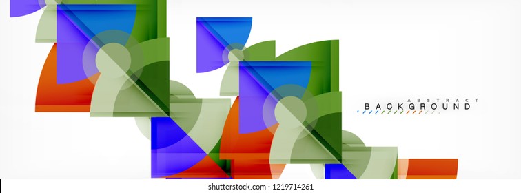 Dreiecke und kreisgeometrischer Hintergrund, modernes Design
