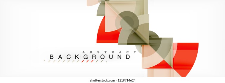 Triangles and circle geometric background, modern design